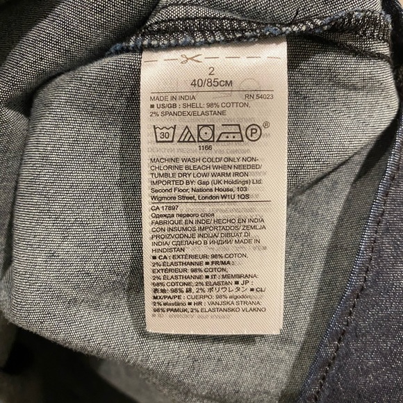 Banana Republic One Shoulder Ruffle Denim Blouse - Picture 6 of 6